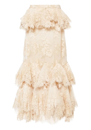 ZIMMERMANN eden lace handkerchief skirt - Neutrals