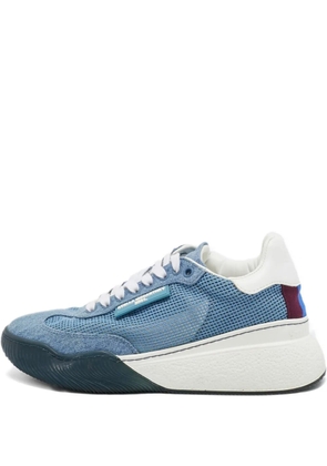 Stella McCartney Pre-Owned denim-mesh platform sneakers - Blue