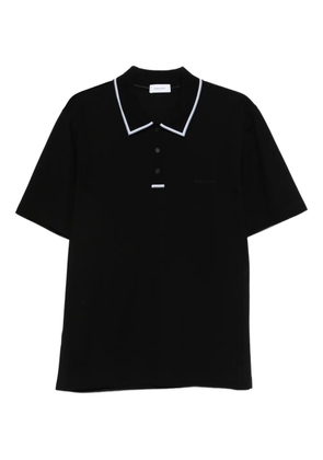 Ferragamo stripe-detail polo shirt - Black