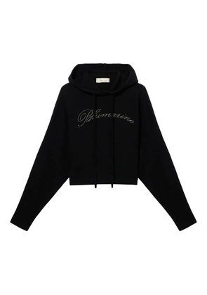Blumarine rhinestone-embellishment hoodie - Black