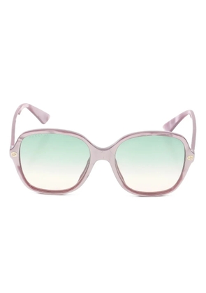 Gucci Pre-Owned 2010s logo-plaque sunglasses - Purple