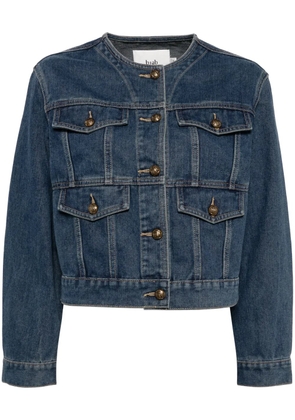 b+ab collarless denim jacket - Blue