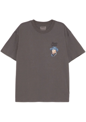 Musium Div. logo-embroidered T-shirt - Grey