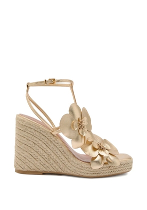 ZIMMERMANN Orchid wedge espadrilles - Gold