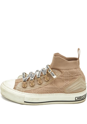 Christian Dior Pre-Owned 36 Walk'n'Dior knit high-top sneakers - Brown