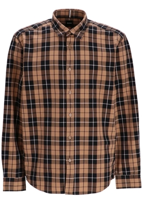 BOSS checked shirt - Brown