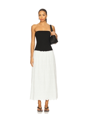Tularosa Elera Maxi Dress in Black,White. Size L. Also in M, S, XL, XS, XXS.