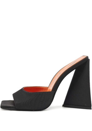The Attico Devon satin block-heel sandals - Black