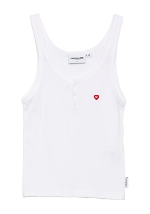CHOCOOLATE cotton tank top - White