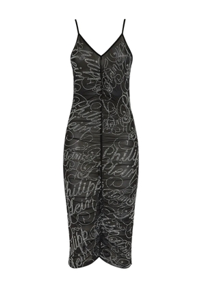 Philipp Plein v-neck dress - Black