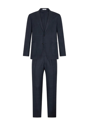 Boglioli checked two-pocket suit - Blue