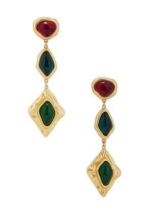 petit moments Greenwich Earrings in Metallic Gold.