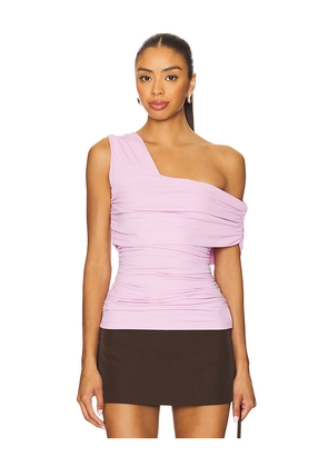 Susana Monaco One Arm Gathered Top in Pink. Size M. Also in S, XS.