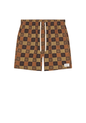 Rhythm Racket Jam Shorts in Brown. Size 30. Also in 32, 33, 34.
