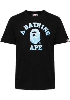 A BATHING APE® logo print T-shirt - Black