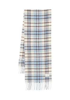 Marc O'Polo checked fringed scarf - Blue