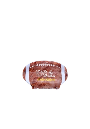Solar Eclipse Hand-Painted Game Day Football Claw Hair Clip in Beauty: NA.