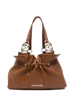 Love Moschino gathered handle shoulder bag - Brown