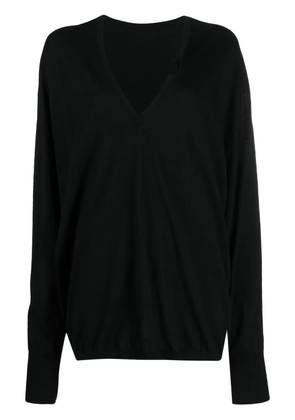 QUIRA virgin-wool V-neck jumper - Black