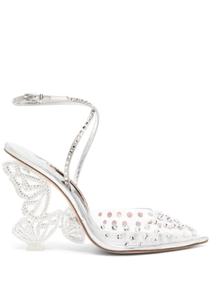Sophia Webster 100mm Paloma crystal-embellished pumps - Neutrals