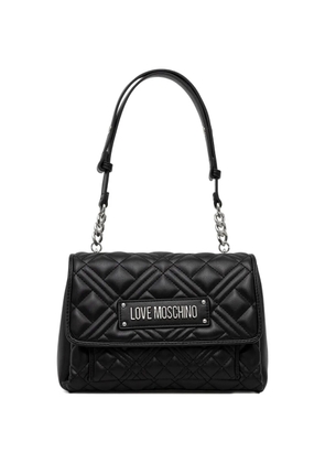 Love Moschino logo-detail shoulder bag - Black
