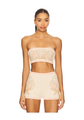 retrofete Janna Knit Top in Tan. Size L. Also in M, XL.