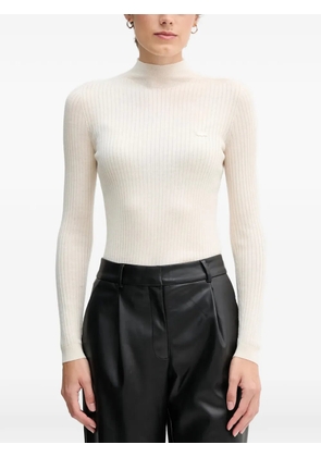 Lacoste ribbed-knit sweater - White