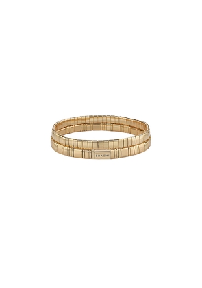 SHASHI Tilu Fortknox Set Bracelet in Metallic Gold.