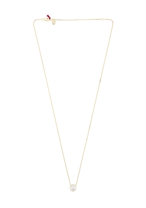 SHASHI Bezel Necklace in Metallic Gold.