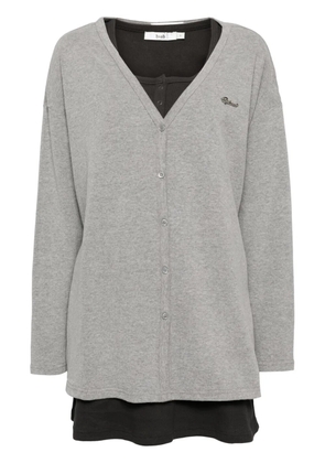 b+ab layered button-up cardigan - Grey