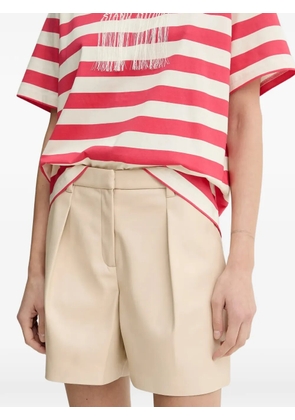 STAND STUDIO Belen belt-loop pleated shorts - Neutrals