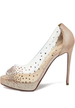 Christian Louboutin Pre-Owned peep-toe heeled pumps - White