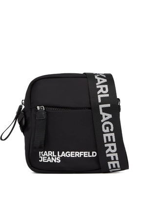 Karl Lagerfeld Jeans logo-detail messenger bag - Black
