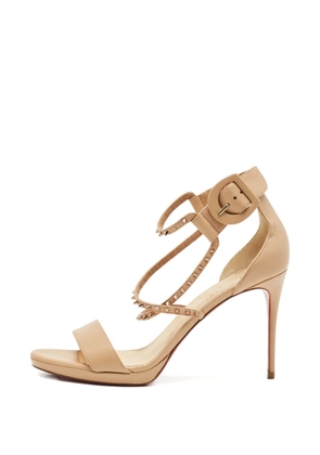 Christian Louboutin Pre-Owned stud-embellishment sandals - Neutrals