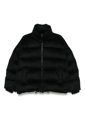 Soft Goat high-neck puffer jacket - Black