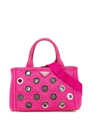 Prada Pre-Owned 2013-2024 Small Canvas Canapa Grommet satchel - Pink