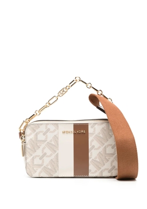 Michael Michael Kors Jet Set leather crossbody bag - Neutrals