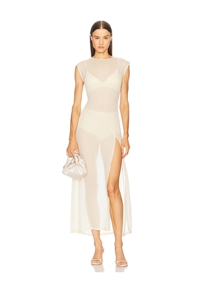 SWF Cap Sleeve Midi Dress in Neutral. Size L. Also in XL.