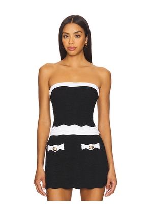 retrofete Hart Knit Top in Black. Size L. Also in M, S, XL, XS.