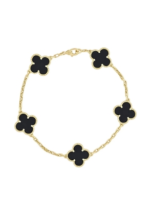 Van Cleef & Arpels Pre-Owned 18K yellow gold Alhambra onyx bracelet