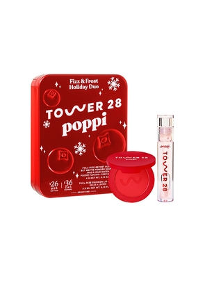 Tower 28 x Poppi Fizz + Frost Blush Lip Kit in Beauty: NA.