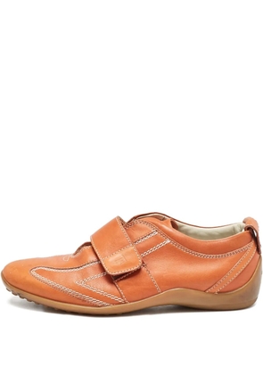 Tod's Vintage touch-strap leather sneakers - Orange