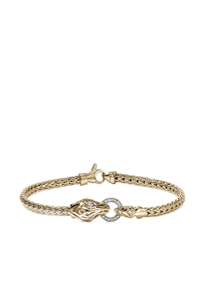 John Hardy 14K yellow gold Naga diamond bracelet