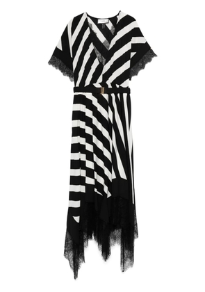 NISSA striped midi dress - Black