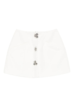 Blumarine floral-embellishment mini skirt - White