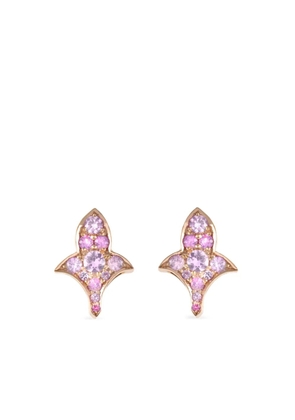 LILY GABRIELLA 18K rose gold Czarina sapphire stud earrings - Pink