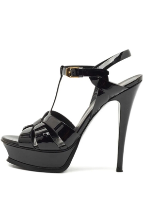 Saint Laurent Pre-Owned 135mm Tribute platform sandals - Black