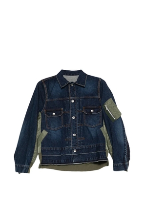 sacai patch pocket denim jacket - Blue