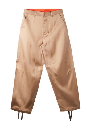 4SDESIGNS drawstring-cuff trousers - Brown