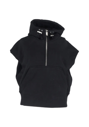 Givenchy Pre-Owned half-zip short-sleeves hoodie - Black